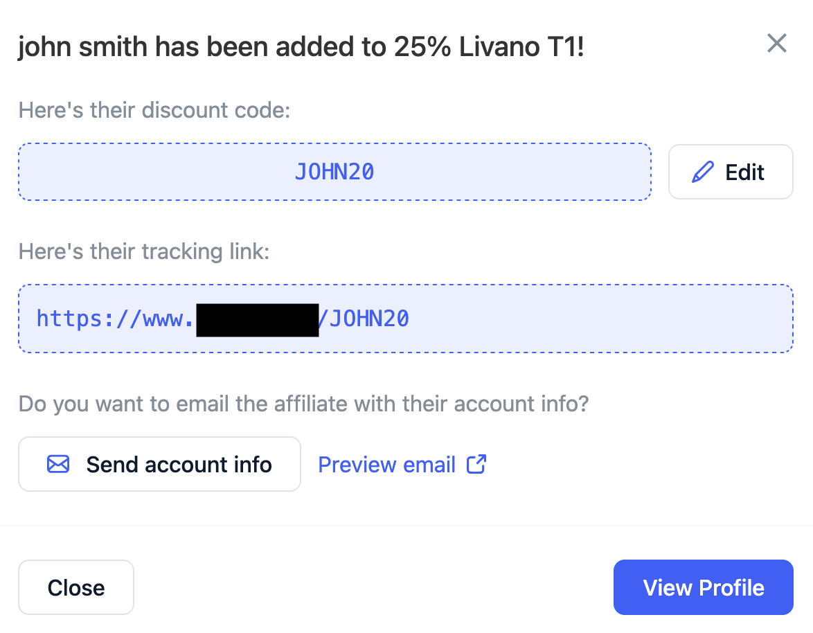 Social Snowball create code – step 1