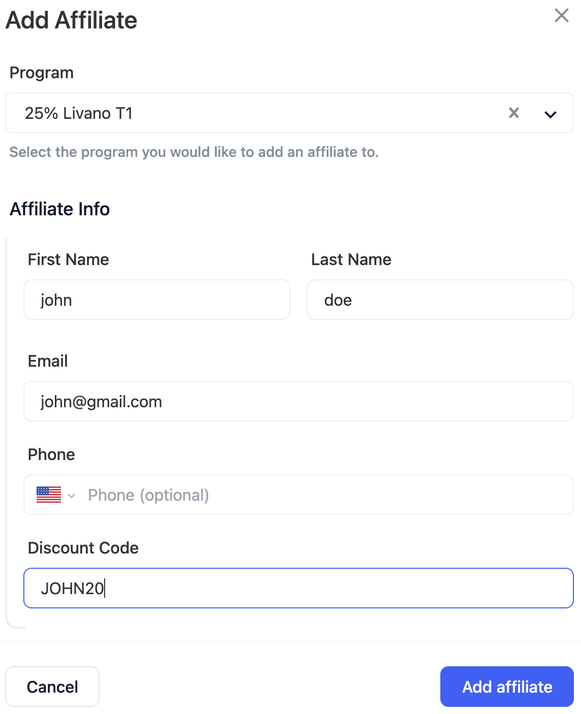 Social Snowball create code – step 2